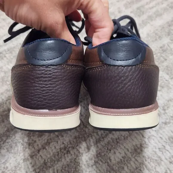 Mix No. 6 boy's youth Cole oxford dress shoes brown blue size 1 - Picture 9 of 10